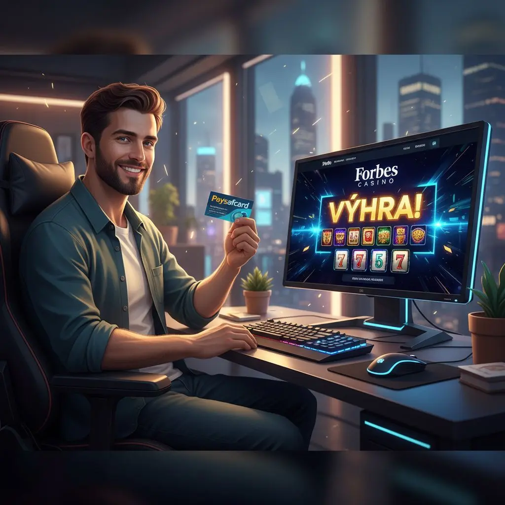 Vítězný hráč s kupónem Paysafecard u online kasina Forbes Casino